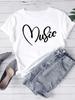 New Women T Shirt Fashion Musical Note Printed T Shirt Harajuku Cute Graphic Tee Shirt Female Ladies Casual Tops Shirts