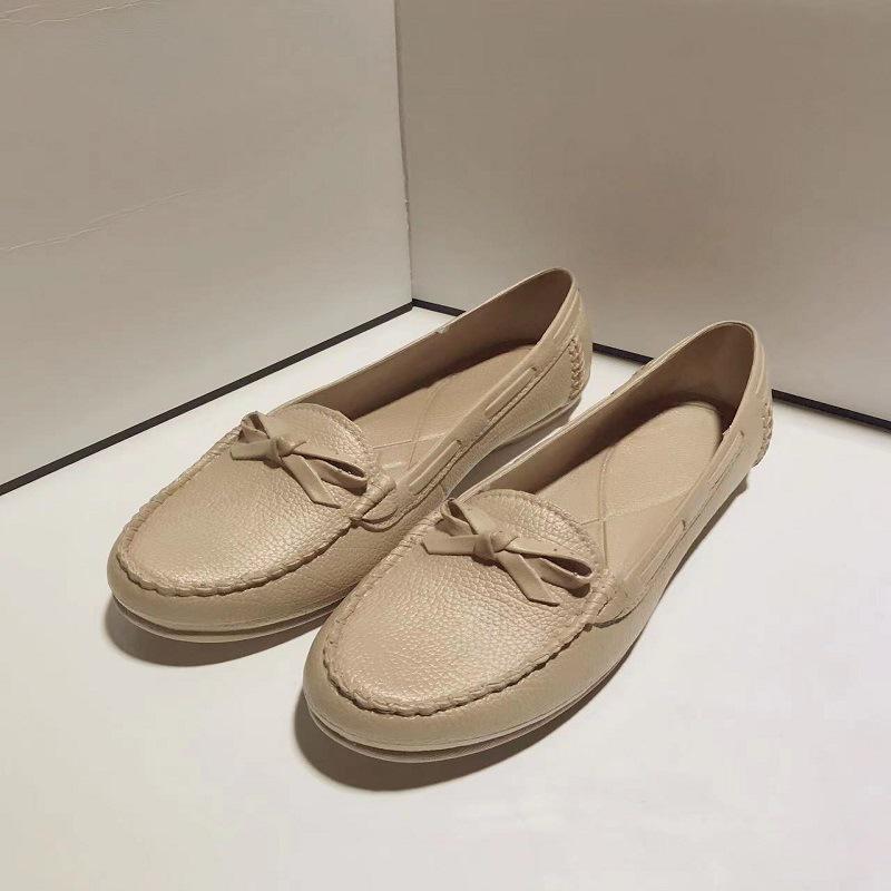 

2022 Женские белые лоферы в корейском стиле - Плоские, для мам, Повседневные с низким вырезом, Обувь для медсестер и беременных. 36 хаки