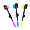 1pc New Folding Lash Brush / Comb Multicolored Plastic Handle Cosmetic Brush