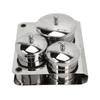 Stainless Steel Nail Powder Holder Thickening Sturdy Dustproof Smooth Surface Nail Art Equipment Cup with Lids