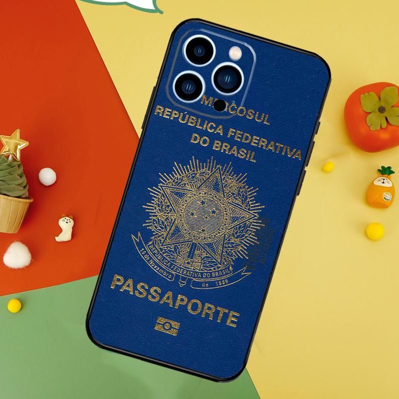 

Brazil Passport Phone Case For iPhone 17 Pro Max 16 15 13 12 11 14 Pro Max Plus 12 13 Mini 16e 17 Air Cover iPhone 11
