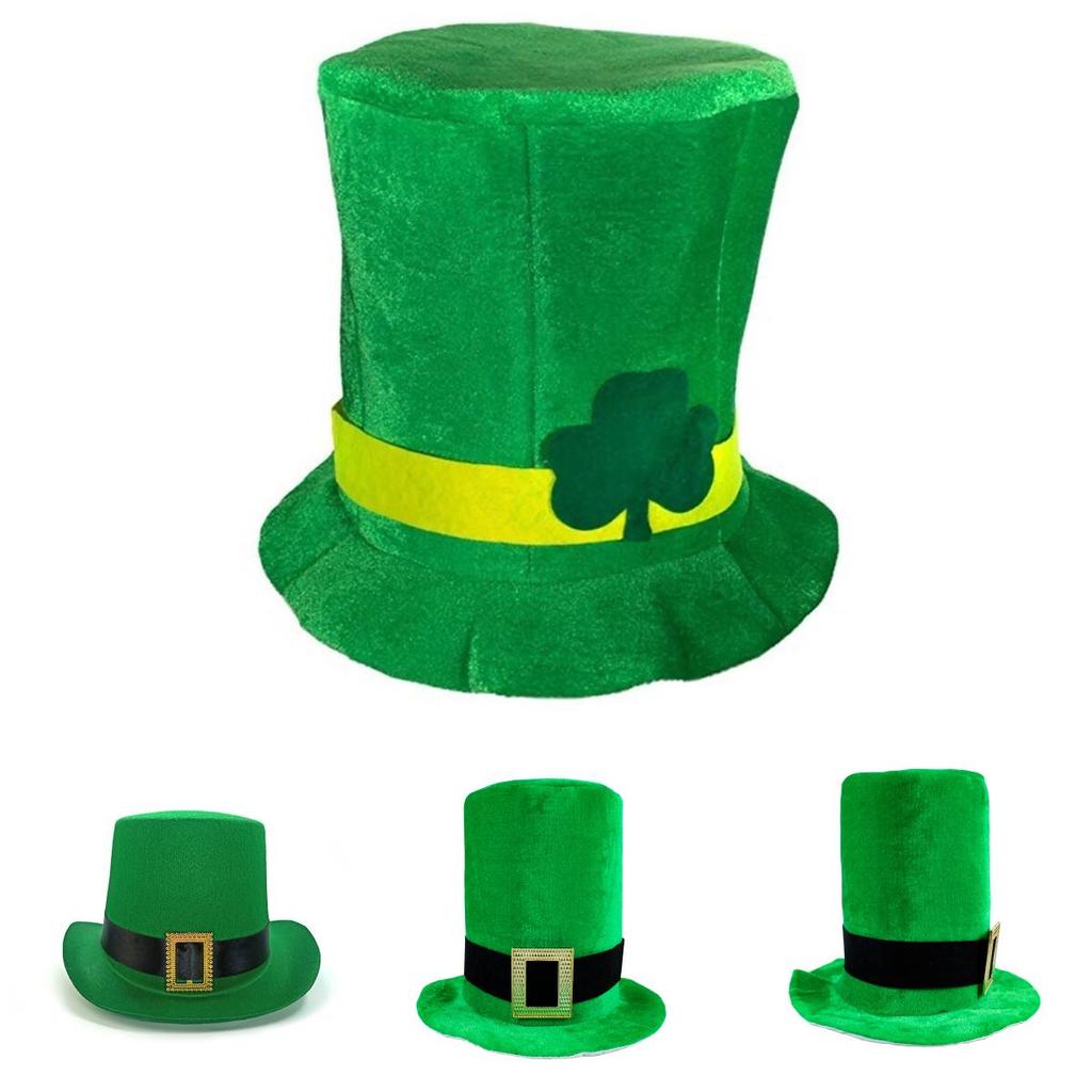 Adult Irish Leprechaun St. Patrick's Day Green Hat Shamrock Fancy Dress Access