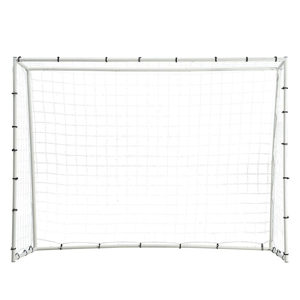 Soccer Rebound Trainer, 8x6FT Iron Soccer Training Equipment, Sports Football Rebounder Wall with Double-Sided Rebounding Net & Goal, Perfect for