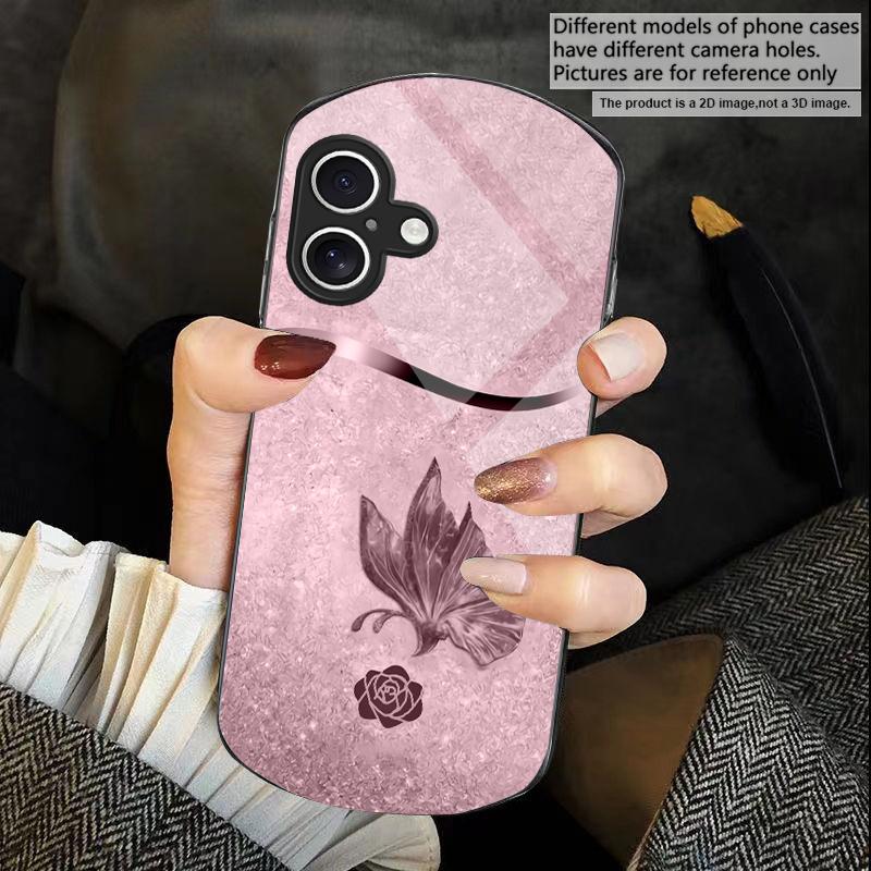 Vol Oosterse elegantie Voor iPhone 17 Air 16 15 14 Pro 13 Plus 12 mini 11 Pro Max XR X 7 8 Elliptisch Gehard Glas Telefoonhoes