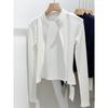 Women's Slim-Fit Cropped Long-Sleeve Zipper Cardigan with Stand-Up Collar - 2025 Spring Arrival for Petites