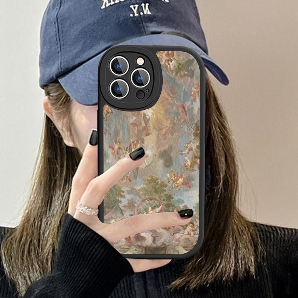 Renaissance Art Phone Case Hard Leather For iPhone 16 15 14 13 12 Mini 11 14 Pro Max Xs X Xr 7 8 Plus Fundas