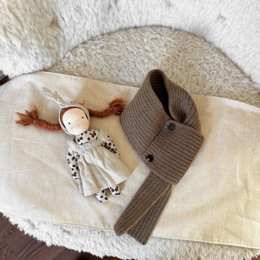Solid Color Boys Girls Scarf Winter Children's Cross Scarves Fashion Kids Knitted Scarf  Gifts