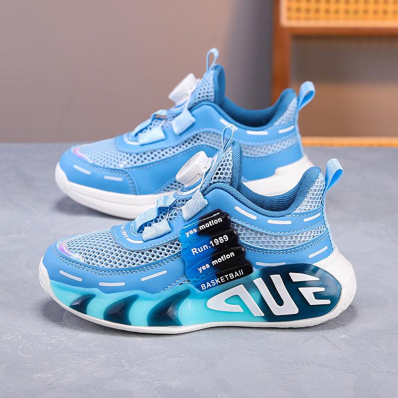 7-12 year old boys shoes summer new running children's sports shoes single net breathable non-slip basketball shoes medium and old children