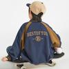 Boys' 3D Embroidered Color-Blocked Baseball Jacket