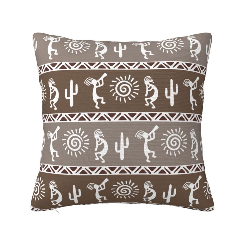 Afrikanische Stammes-Native American Kokopelli Kissenbezug xcm Samt Kissenhülle für Sofa Quadratischer Kissenbezug Heimdekoration
