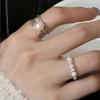 Trendy Silver Pearl Stackable Ring for Women - Versatile & Stylish