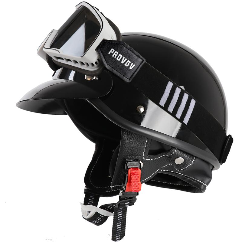 VGV Japanese Vintage Helmet Motorcycle Helmet Cruiser Half Helmet Men Women Adult Child All Seasons Summertime Simple Classic