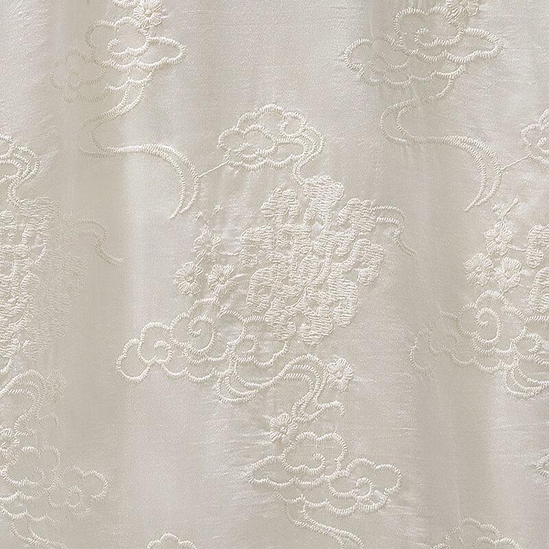 New Chinese Style Lace Trim V-Neck Short Sleeve Blouse