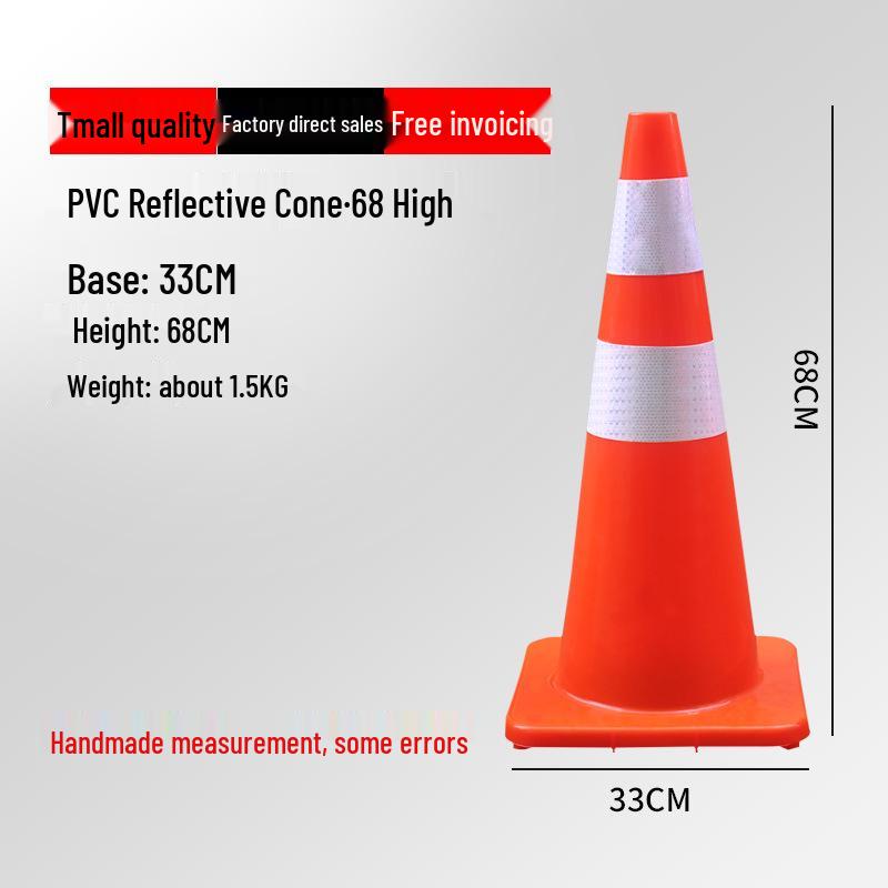 Reflective Traffic Cone Barrier - 70cm/90cm Construction Road Cylinder