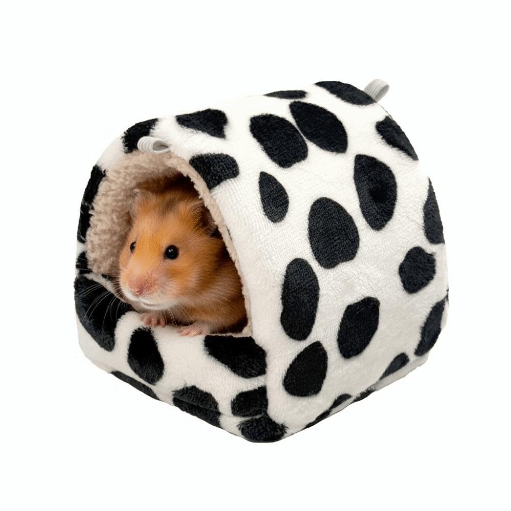 Coral Fleece Hanging Hamster Hammock Catoon Pattern Hamster Hanging Cage Guinea Pig Nest  Autumn
