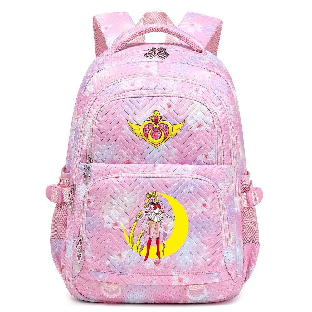 03 Beautiful Girl Print Multi-Compartment Junior High School Schoolbag Cute And Lightweight Girls Backpack Youth Backpack