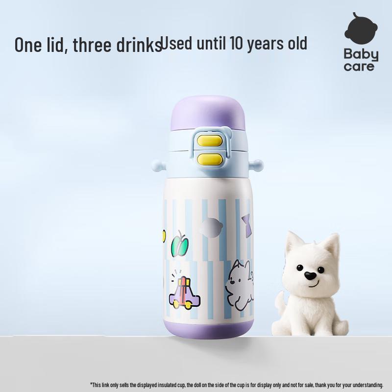 babycare Kids 3-in-1 316L SS Insulated Straw Water Bottle