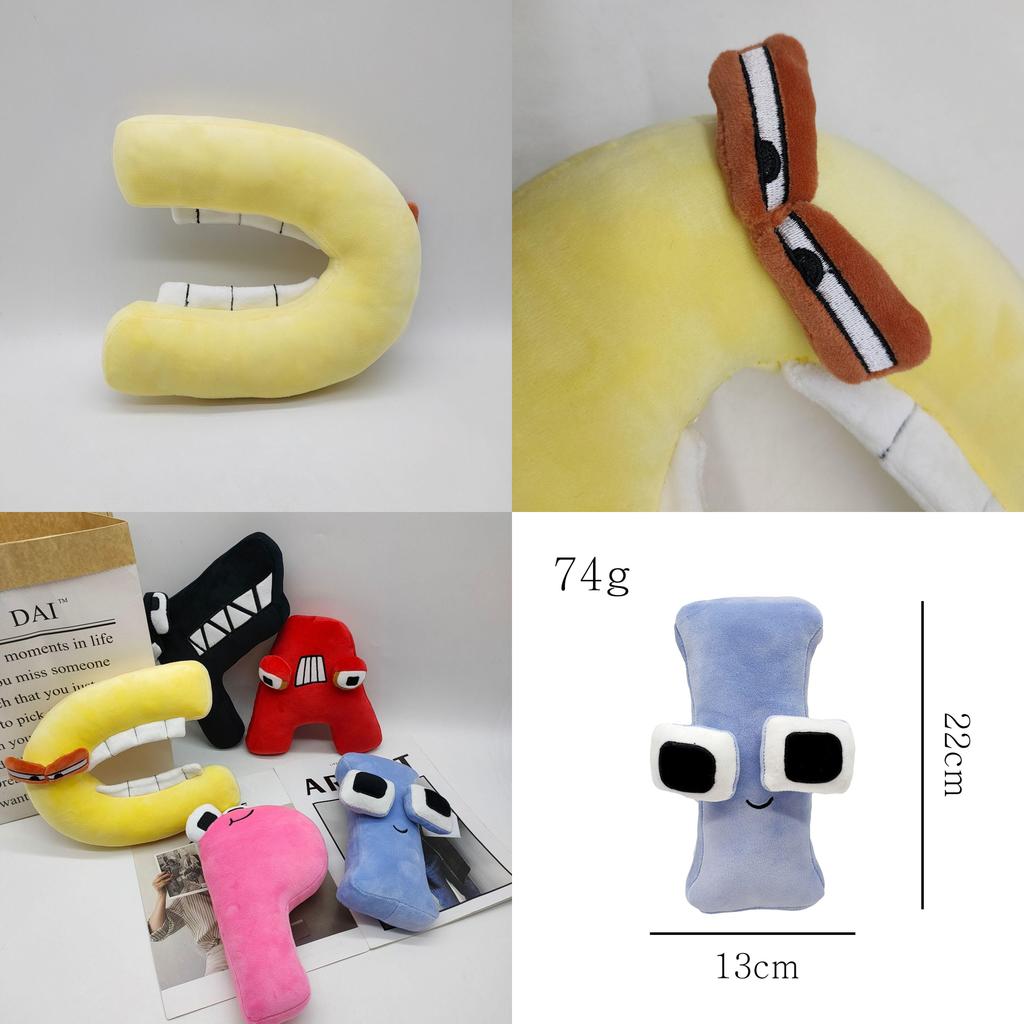 Colorful Alphabet Lore Letter A Plush Doll Educational Toys Xmas Home Decor Gift