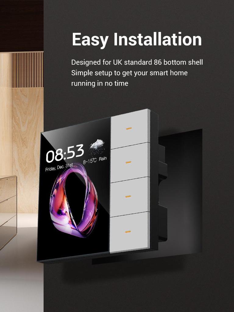 Tuya ZigBee 3.5" Touchscreen Dimmer & Curtain Switch