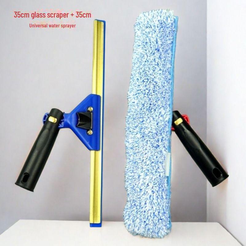 "Universal Glass Scraper & Water Applicator - Copper & Titanium Alloy Window Cleaning Tool"
