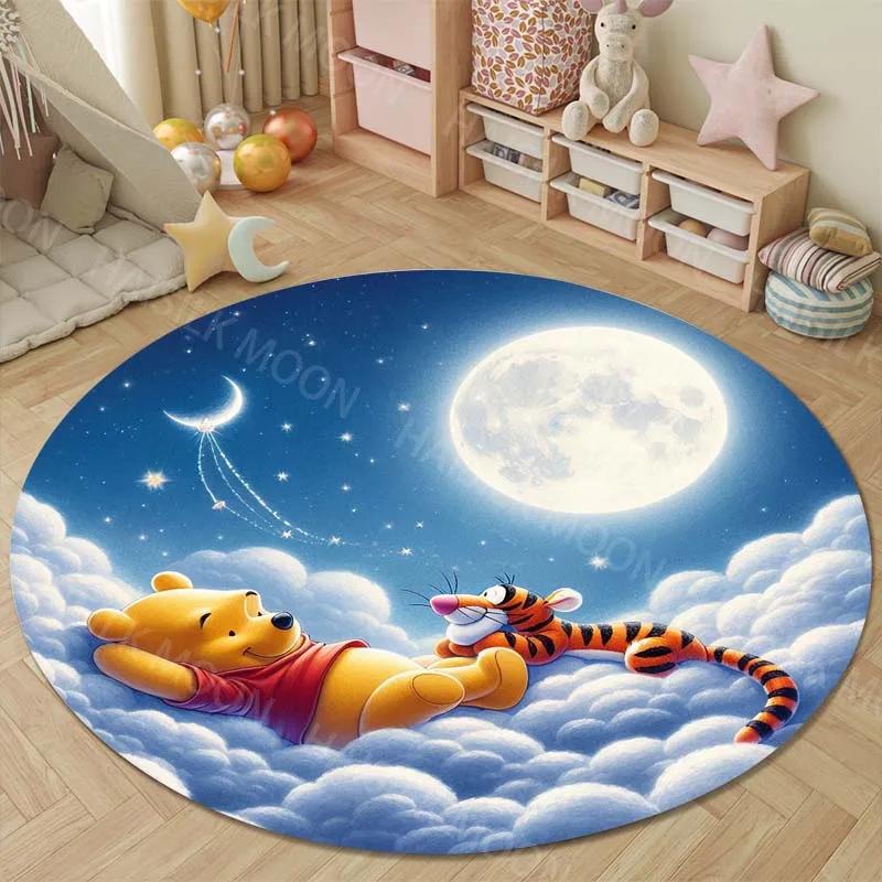3D P-P0kemon Gengar Round Rugs Bedroom Living Room Home Decor Floor Mats for Kids Room Bath Chair Mat Carpet Next Day Shipping