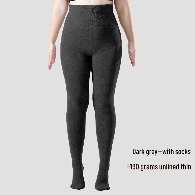 Women's Plus Size Warm Autumn/Winter Leggings: Velvet-Lined, Cotton, No Drooping, Fits Up To 200 Jin