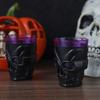 Scary Night Light Cup Halloween Glowing Skull Goblet, LED Up Candle Holder for Creative Party Supplies Party, Spooky Decor Bar Table, Haunted