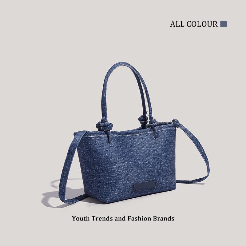 New hot-selling denim vegetable basket messenger bag fashionable simple bucket bag women