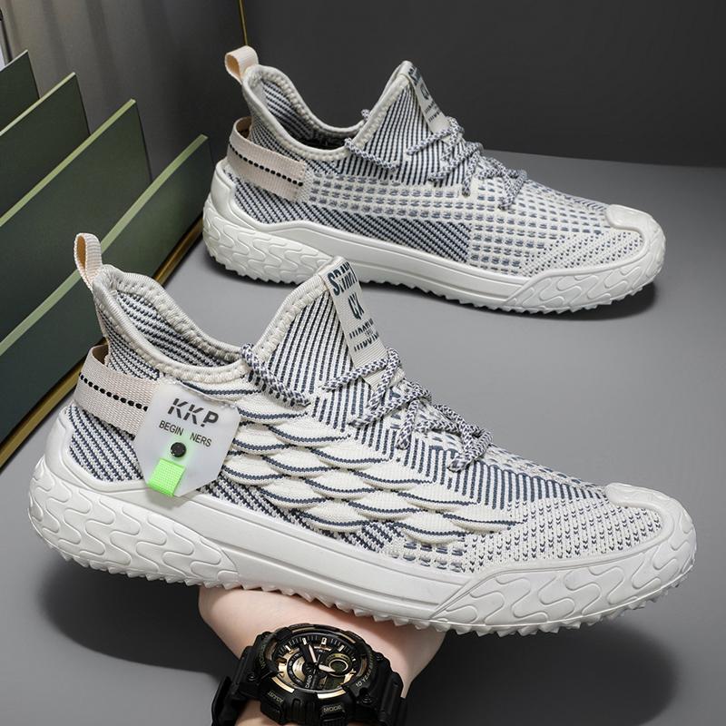 Summer Men Mesh Walking Shoes Lace-up Casual Outdoor Sports Running Shoes  New Sneakers Men Flat Tennis Shoes