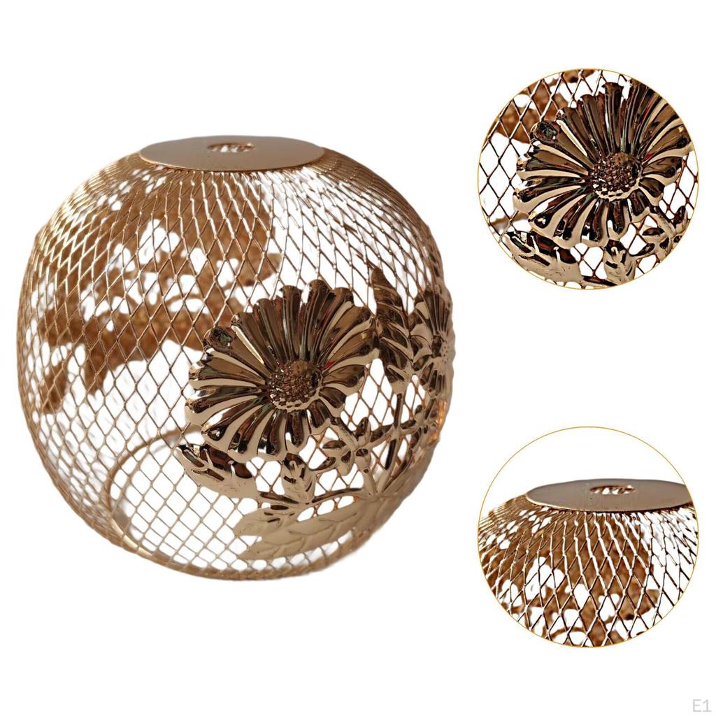 Pendant Lamp Shade Hollow Out Light Bulb Cage Cover Metal Wire Guards Guard for