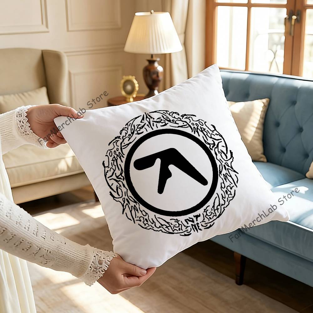 Punk Aphex Twin Logo Pillowcase Pillowslip Cushion Plush Boys Girls Cartoon Anime Kawaii Decoration Kids Birthday Cute Gifts