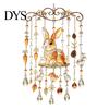 Nature Inspired Suncatchers Fall Animal Wind Chime Suncatcher, Stained Acrylic Fox Rabbit Hanging Suncatcher Party Photography Props with Prism Drops,