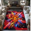 Tappeto in Flanella Stampato Manchester United Antiscivolo Morbido Poliestere Tappeto per Pavimento Tappetino Decorativo per Interni per Camera da Letto Soggiorno Divano