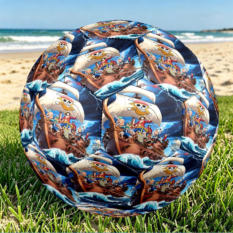 One Piece Print Size 5 Soccer Ball, PU Wear Resistant Football for Match Training and Daily Practice, Birthday Gift for Soccer Fans