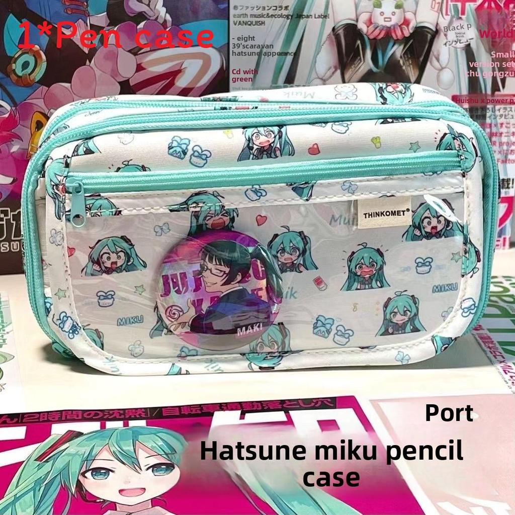 Estuche de Lona de Gran Capacidad con Patrón de Capibara Chiikawa y Ventana Transparente Para Estudiantes y Uso de Oficina