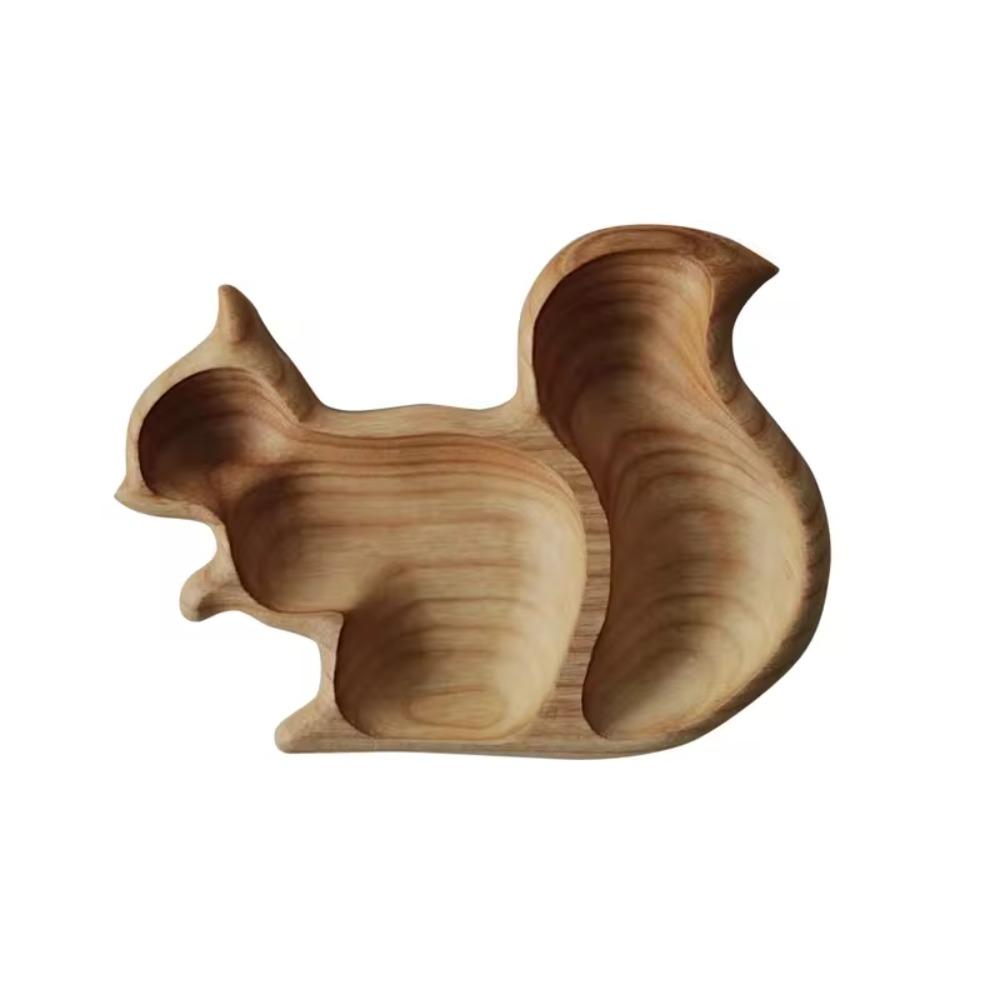 

Vintage Squirrel Wooden Snack Tray Curved Food Serving Tray Appetizer Tray New Year squirrel