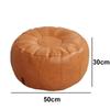PU Leather Unstuffed Storage Leg Bench Need to Fill Clothes Large Capacity Storage Pouf Round Non-Slip Ottoman Seat Living Room