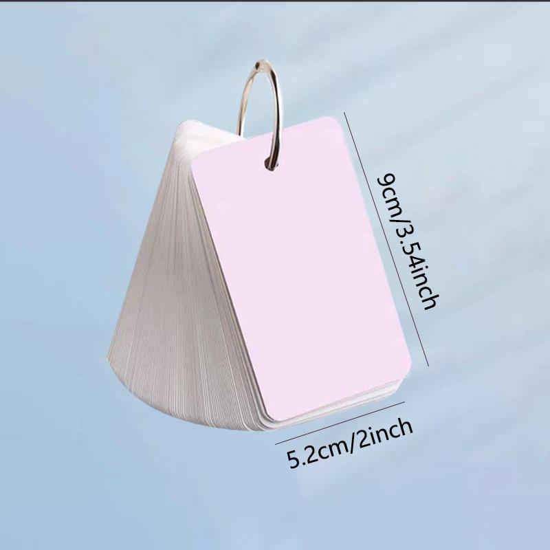1pcs Portable Notebook Loose Leaf Notepad Ring Sticky Note Blank Flashcards Students Kawaii Stationery Diary Card Mini Spiral Notepad