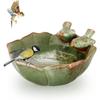 Comedouros para Pássaros para o Jardim, SUNJULY Tigela para Banho de Pássaros, Recipiente Porta Comida para Pássaros com Acabamento Retrô, Prato de Frutas Comedouro para Pássaros Tigela para Banho de Pássaros para Jardim Aquário