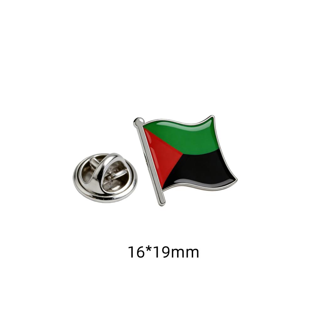 Custom 16*19mm Country Flag Pins for Traveller Personalized Stainless Steel Europe America Flag Brooches For Women Men Gift