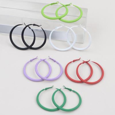 Fashion Luxury  Hoop Big Candy Jewelry Circle Hoop Earrings for Women Female Ear for Ring Fashion Jewelry Nightclub Ladies Earrings Accessories