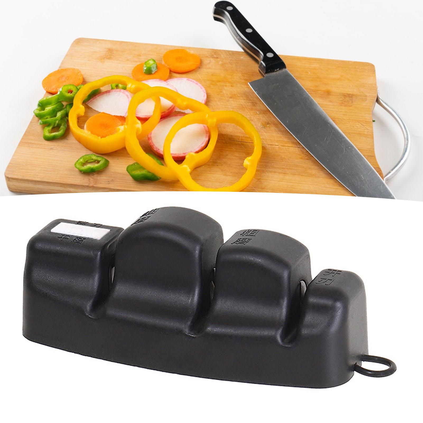 4 Stage Knife Sharpener 4 in 1 Multifunction Prevent Slip Portable Knife Sharpening Tool Kitchen Tools for Grinding чёрный