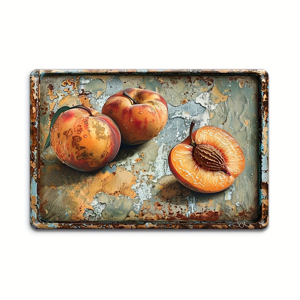 Vintage 3D Vegetables and Fruits Metal Tin Sign Plaque Decorative Plates for Farm Club Man Cave Bar Home Hotel Cafe Wall Decor