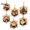Christmas Faux Pearl Art Kit 6Pcs/Set Ornaments DIY Kit, Hanging Decorations Craft Creative Making with Round Charms Pearls, Holiday Rhinestone