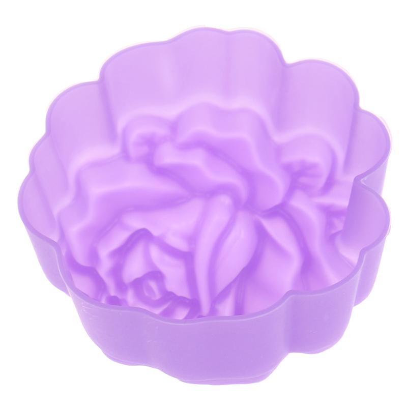 12Pcs 5Cm Rose Shaped Jelly Pudding Mold Muffin Cake Cup Silicone Muffin Cake Molds Baking Accessories