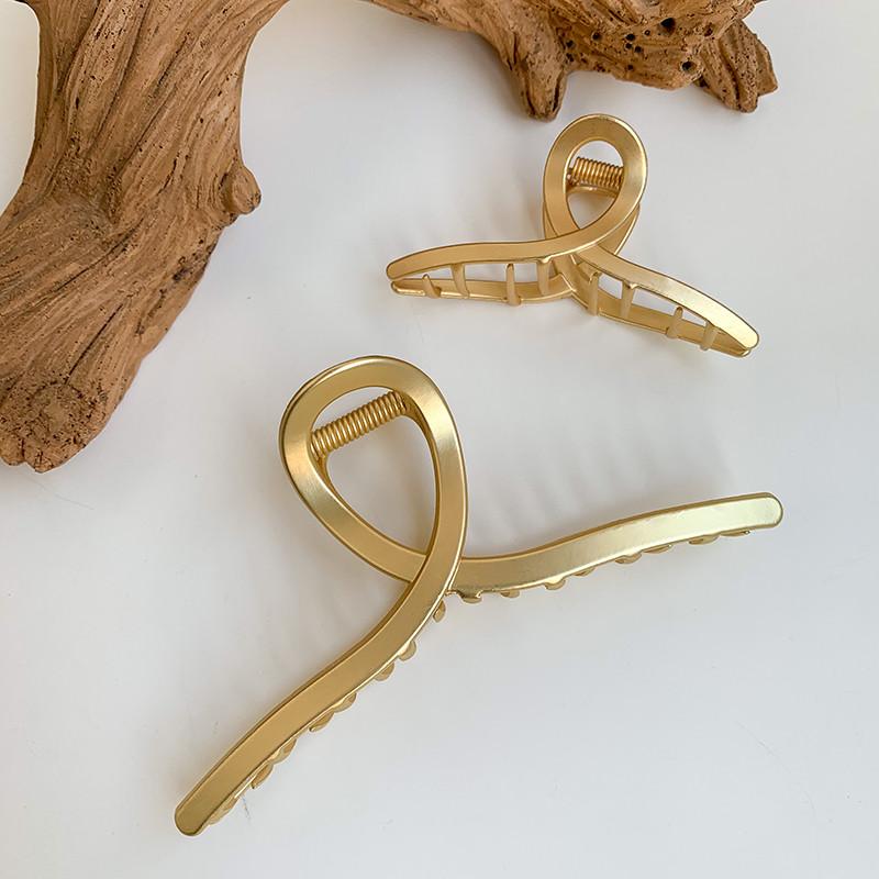 Kshmir 2020 Exaggerated Large Matte Metal Hair Clip European and American Style Hair Clip Headdress Women Head Clamp