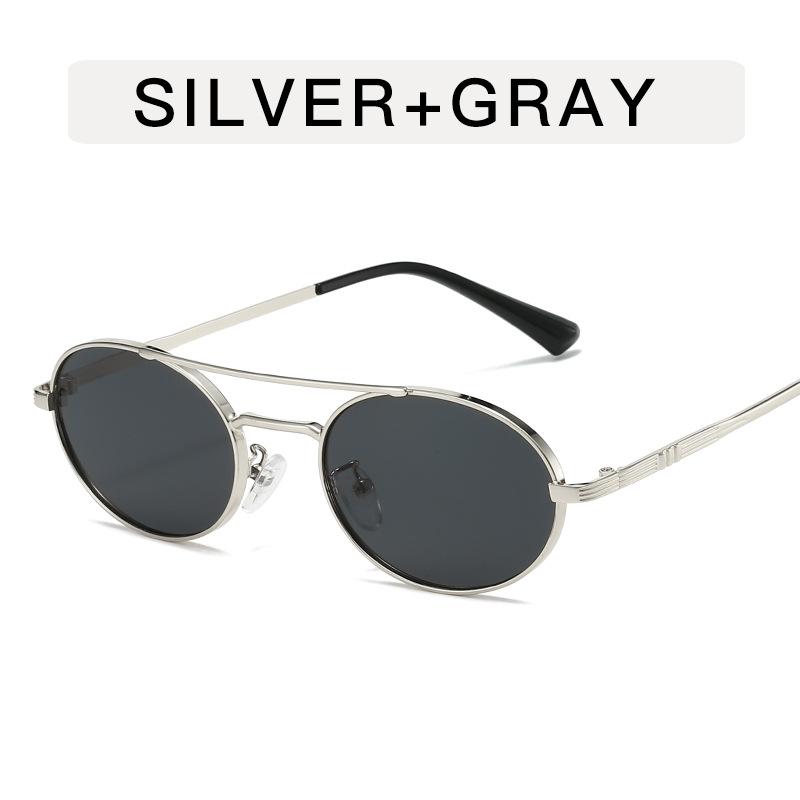 Vintage Style Women Sunglasses Oval Shape Double Bridge Sun Glasses for Men Driving Hiking Female Sunglasses