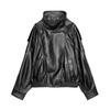 Eries European and American Style Retro Locomotive Style Leather Jacket Stand-up Collar Jacket 4391872