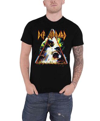 Def Leppard Hysteria Triangle Band Logo Schwarze Unisex T-Shirts
