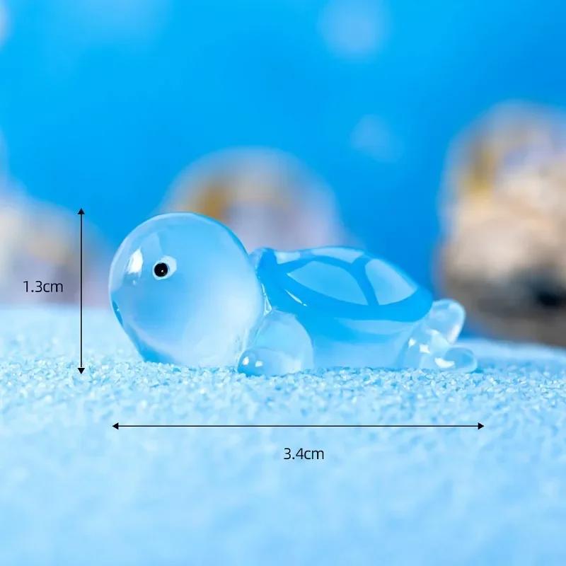 5-100PCS Resin Glow Turtle Mini Ornaments DIY Craft Supplies Aquarium Decor Christmas Party Birthday Wedding Home Decor Gifts